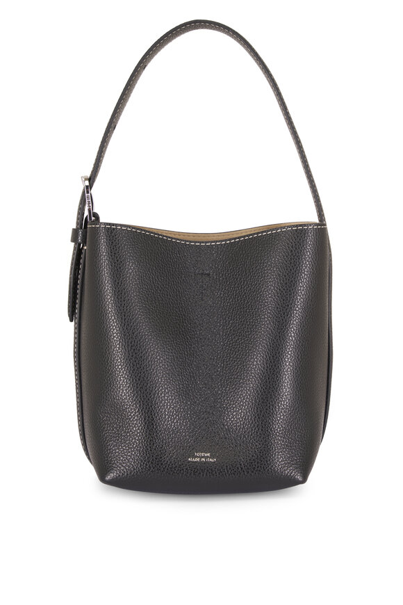 Totême Small Belted Black Grained Leather Tote - view 1