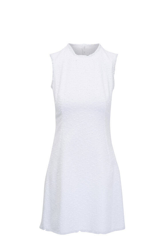 Dolce & Gabbana White Tweed A-Line Mini Dress 