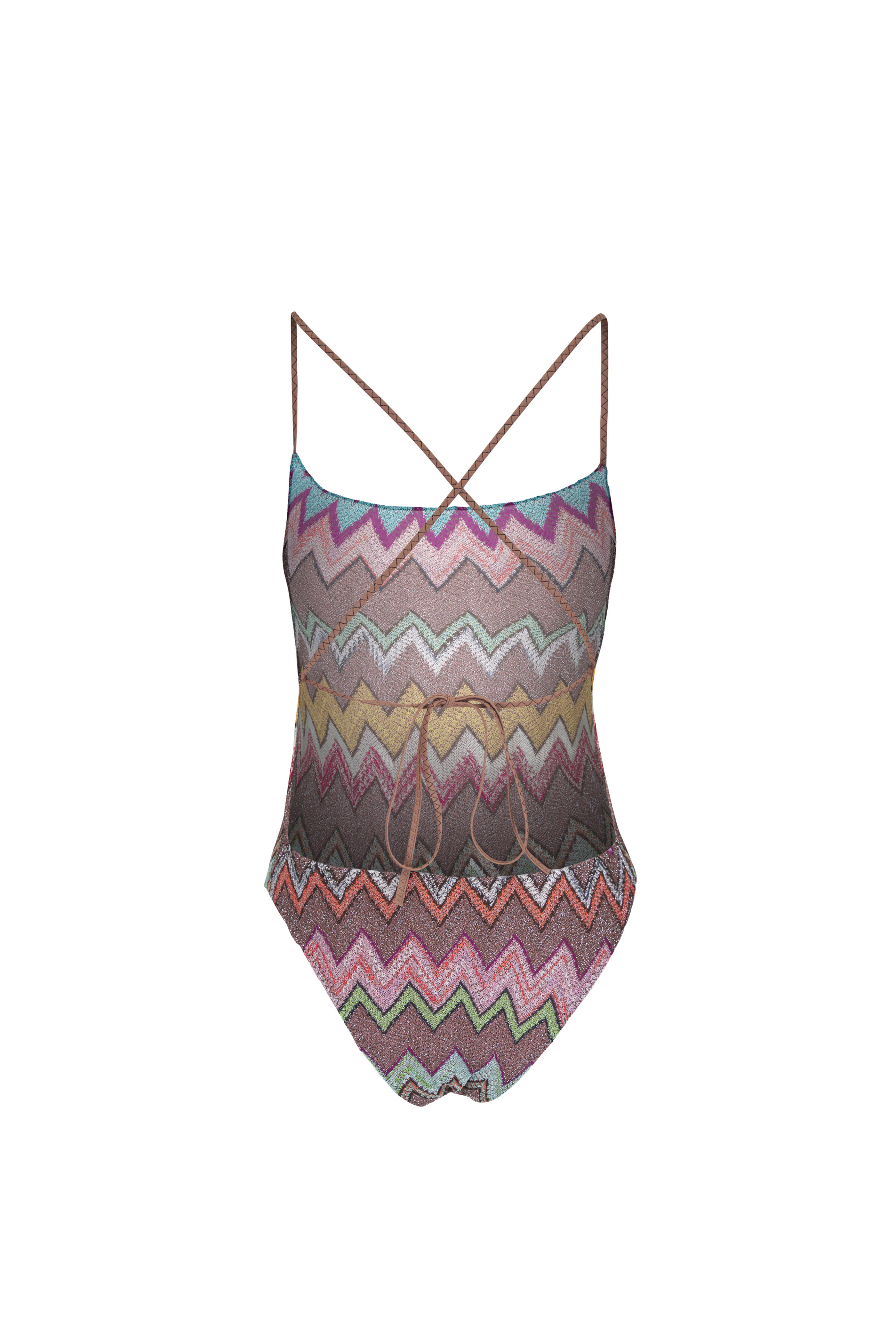 Missoni - Multicolor Metallic Zip Zag Bathing Suit