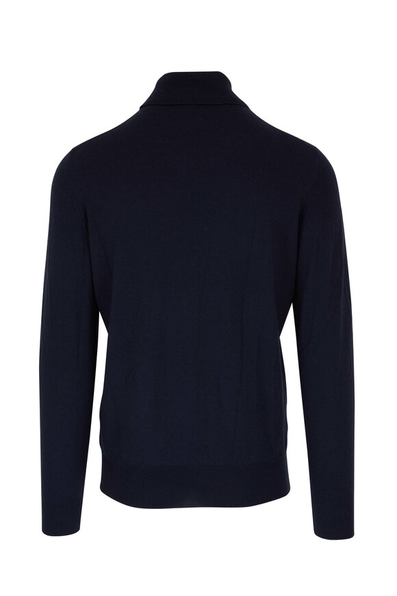 Loro Piana Navy Superlight Turtleneck - view 2