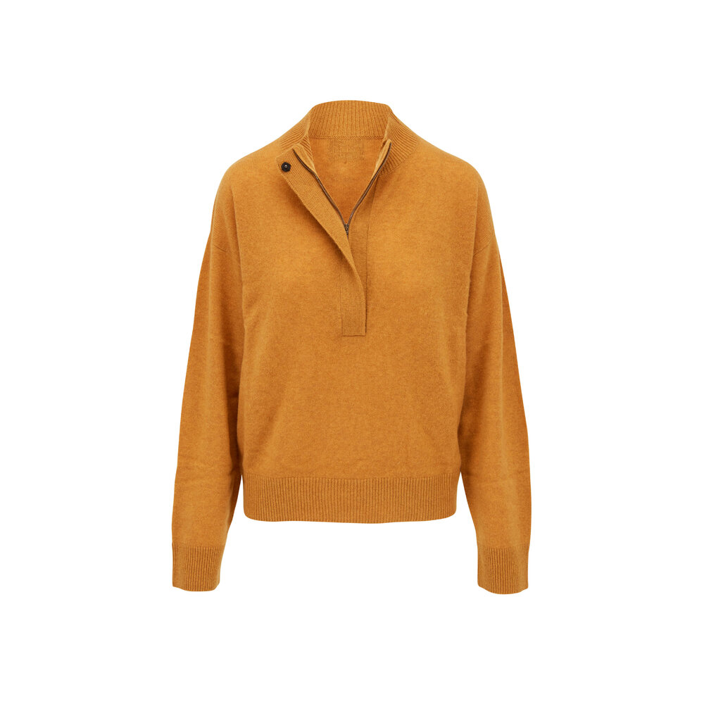 Le Kasha - Croatia Ochre Cashmere Half-Zip Sweater