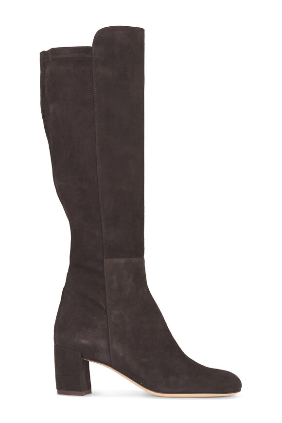 AGL Lynn Dark Moss Suede Block Heel Boot, 50mm - view 3
