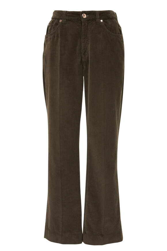 Brunello Cucinelli - Cotton Corduroy Straight Leg Pants 