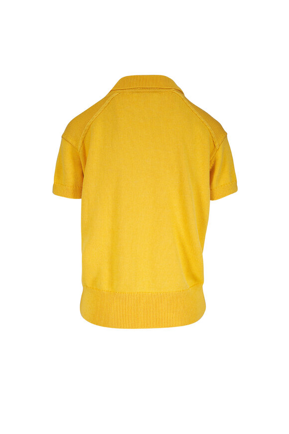 Lafayette 148 New York Daisy Yellow Pullover Polo Sweater - view 2