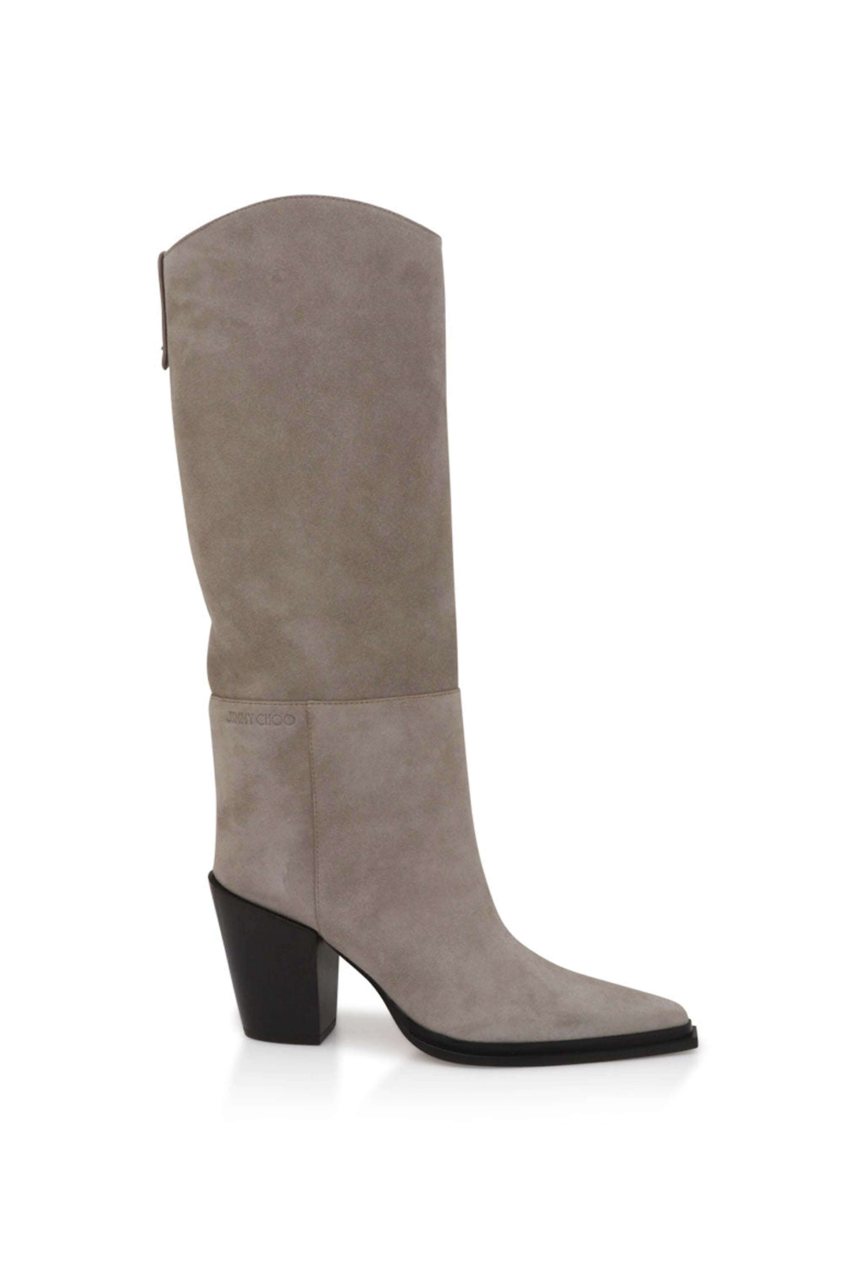Jimmy Choo - Cece Suede 80 Boot in Taupe