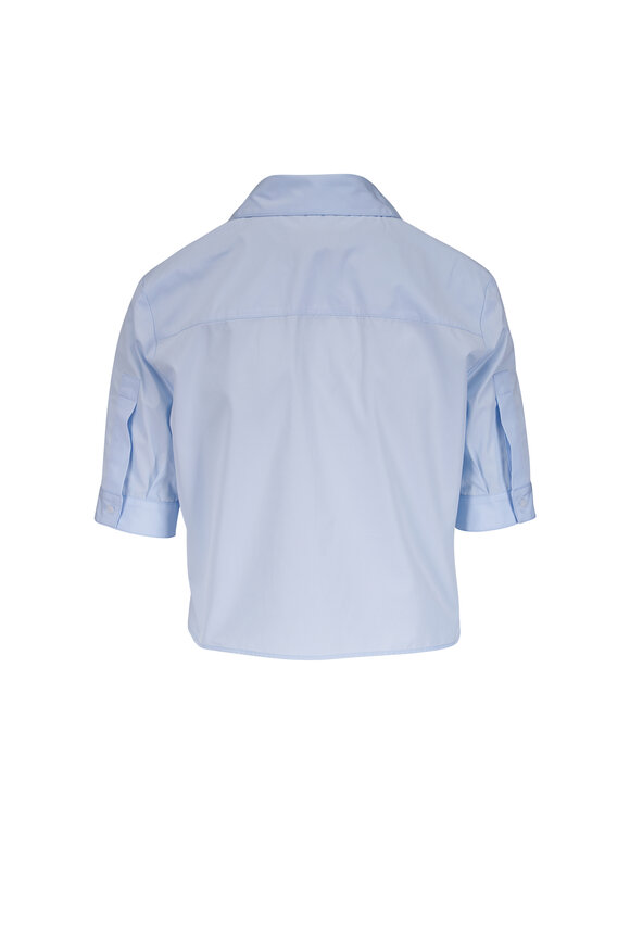 TWP Short Lived Light Blue Cotton Cherry Pleat Shirt - view 3