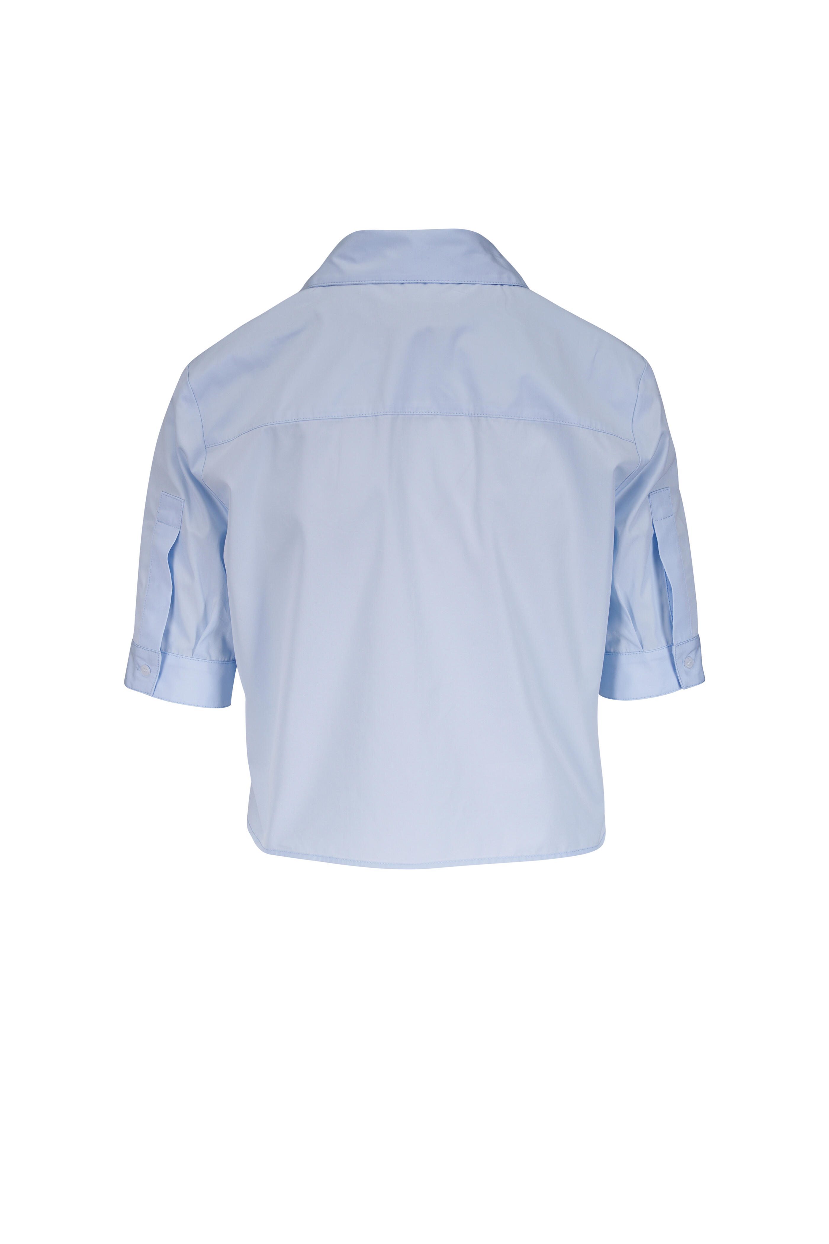TWP - Short Lived Light Blue Cotton Cherry Pleat Shirt - view 4