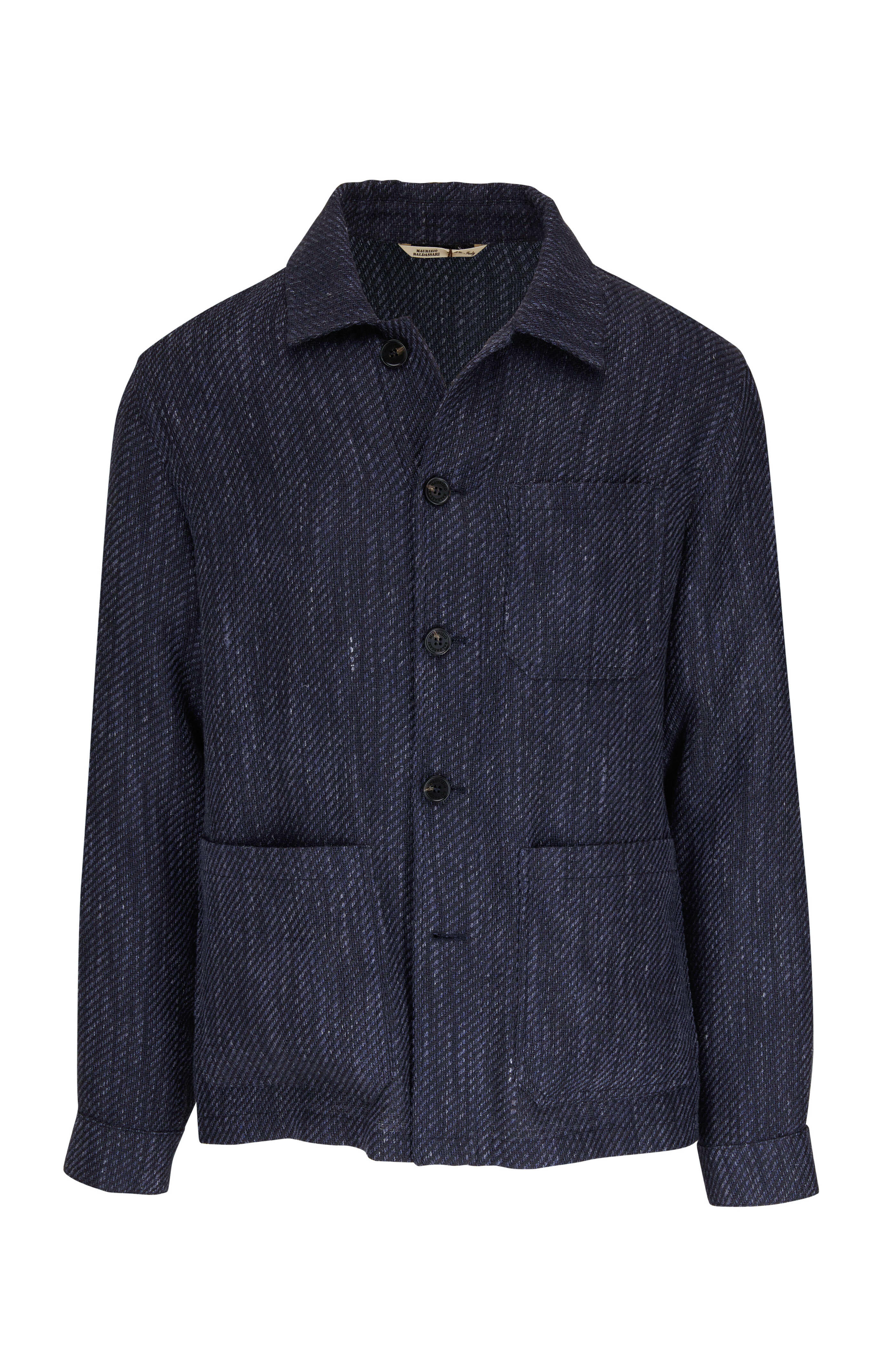 MAURIZIO BONAS 黒　ジャケット Maurizio Baldassari - Black Wool & Nylon Reversible Raincoat
