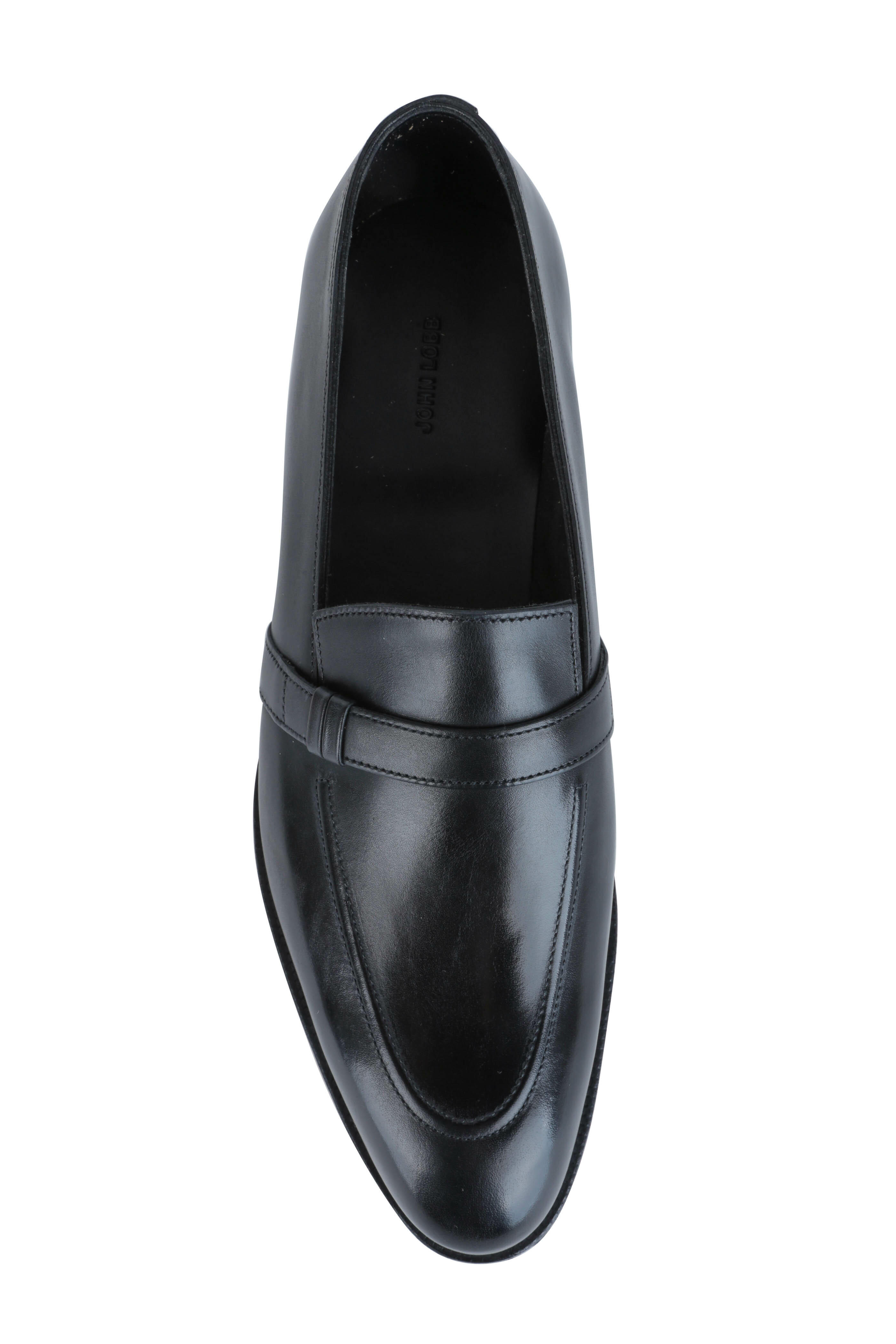 John Lobb - Felton Black Leather Loafer | Mitchell Stores
