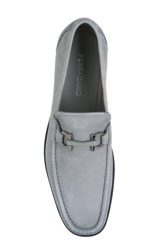 Ferragamo - Grandioso Gray Suede Loafer