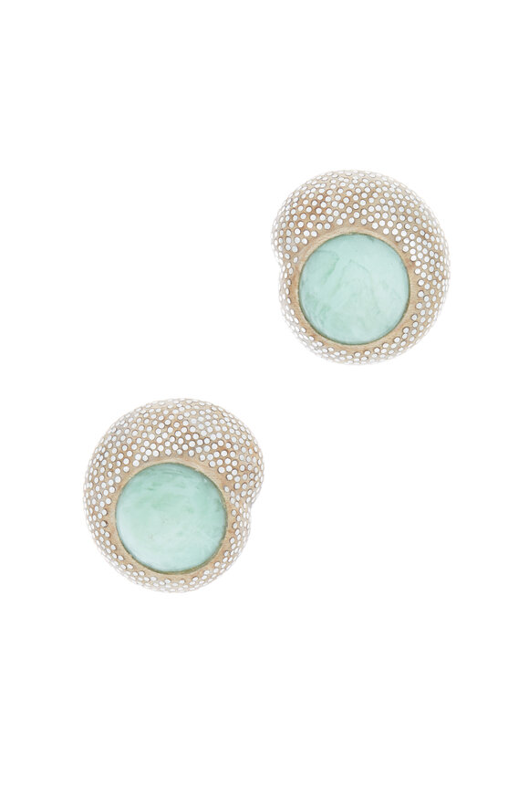 Patricia von Musulin - Sterling Silver Blue Amazonite Bird Eye Earrings