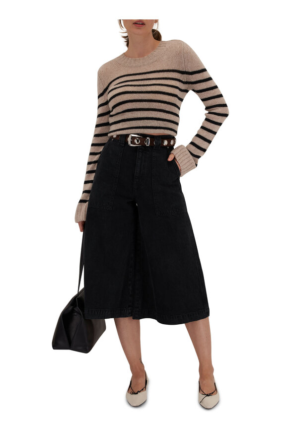 Khaite - Tilda Powder & Black Striped Cashmere Sweater