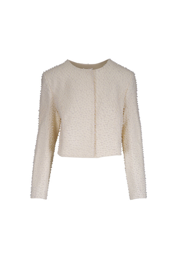 新品SALE☆ GIAMBATTiSTA VALLi ジャケット Giambattista Valli - Ivory Boucle Jacket | Mitchell Stores