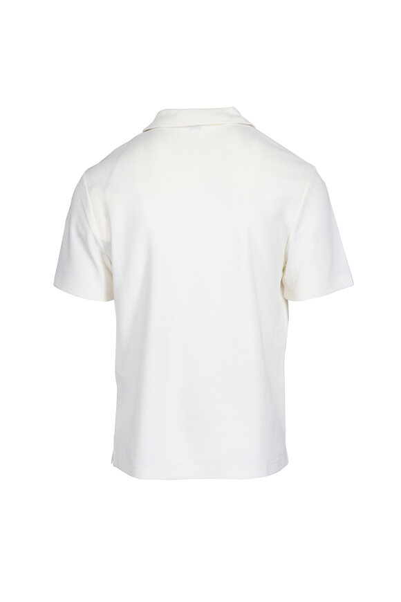 Brunello Cucinelli - White Cotton Polo | Mitchell Stores