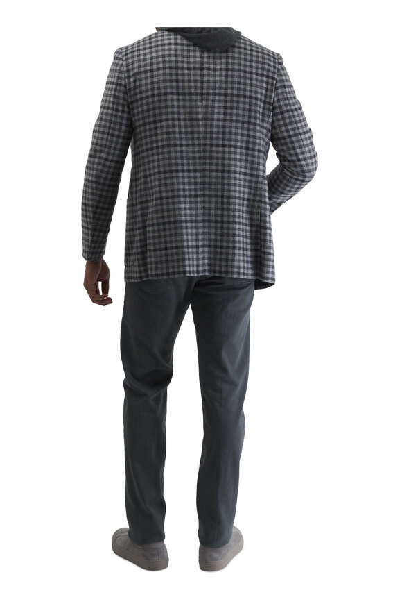 Kiton - Charcoal Gray Check Sportcoat 