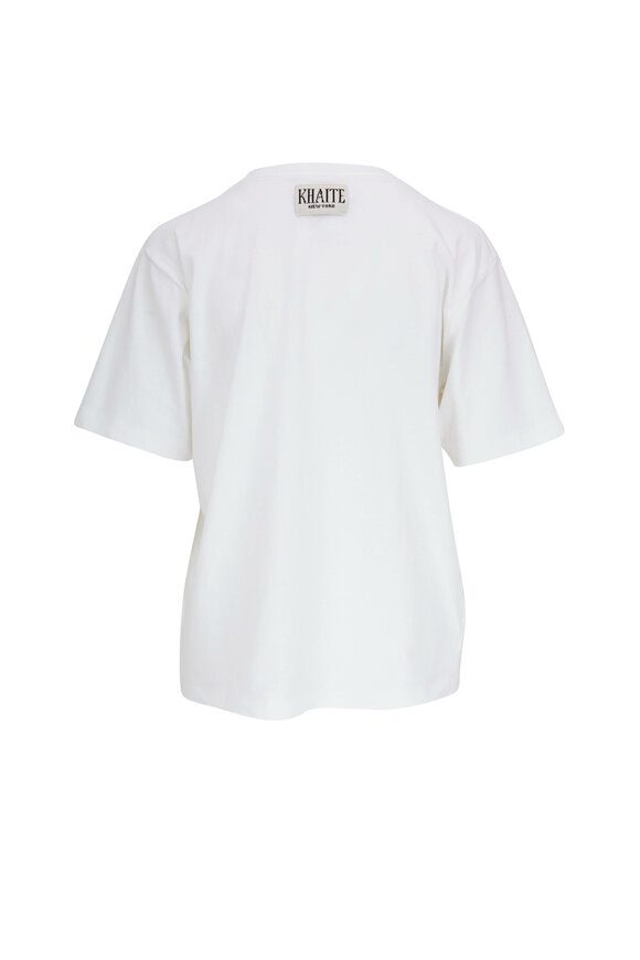 Khaite - Mae White Short Sleeve Cotton T-Shirt