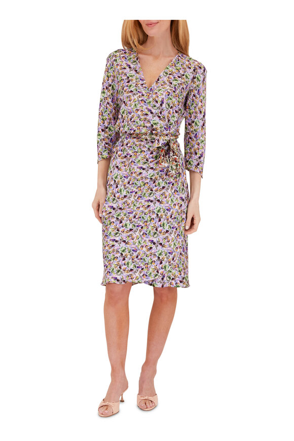 Peter Cohen - Stops Lilac & Red Printed Reversible Dress