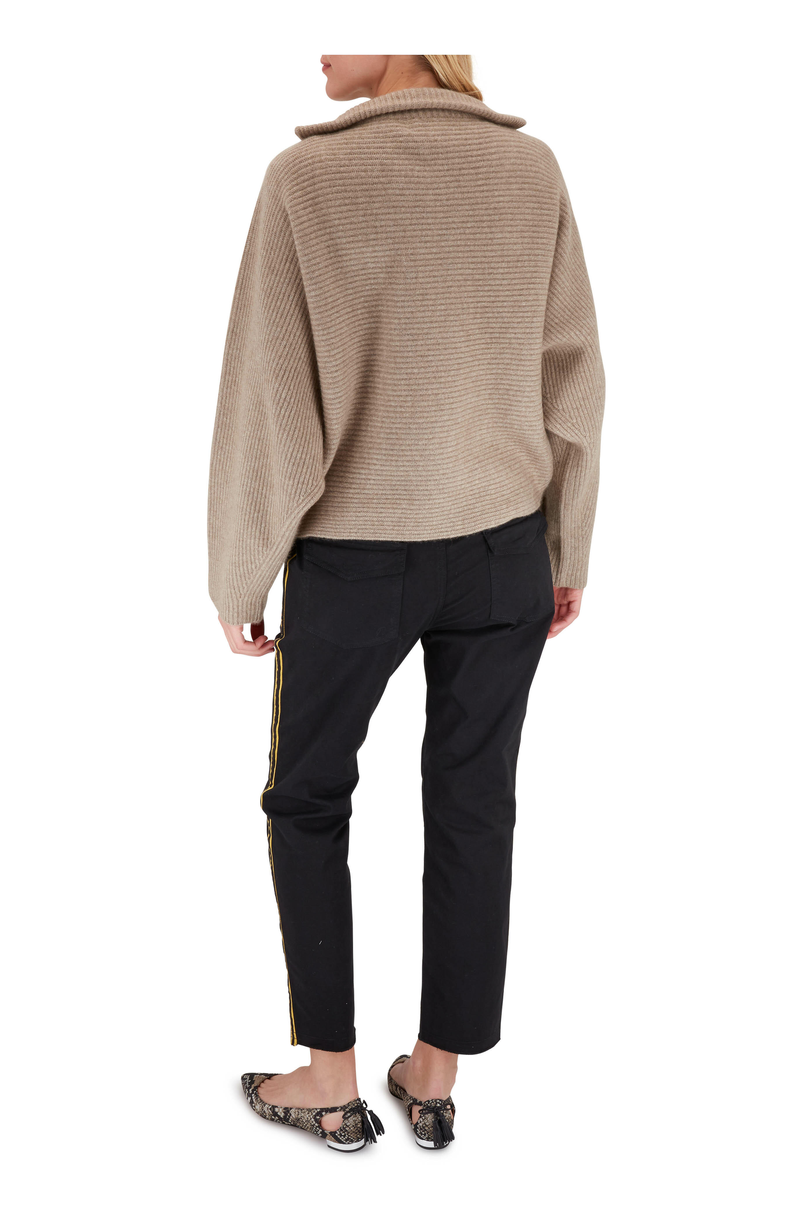 Aquazzura - Forever Marilyn Roccia Snake Jacquard Tassel Flat