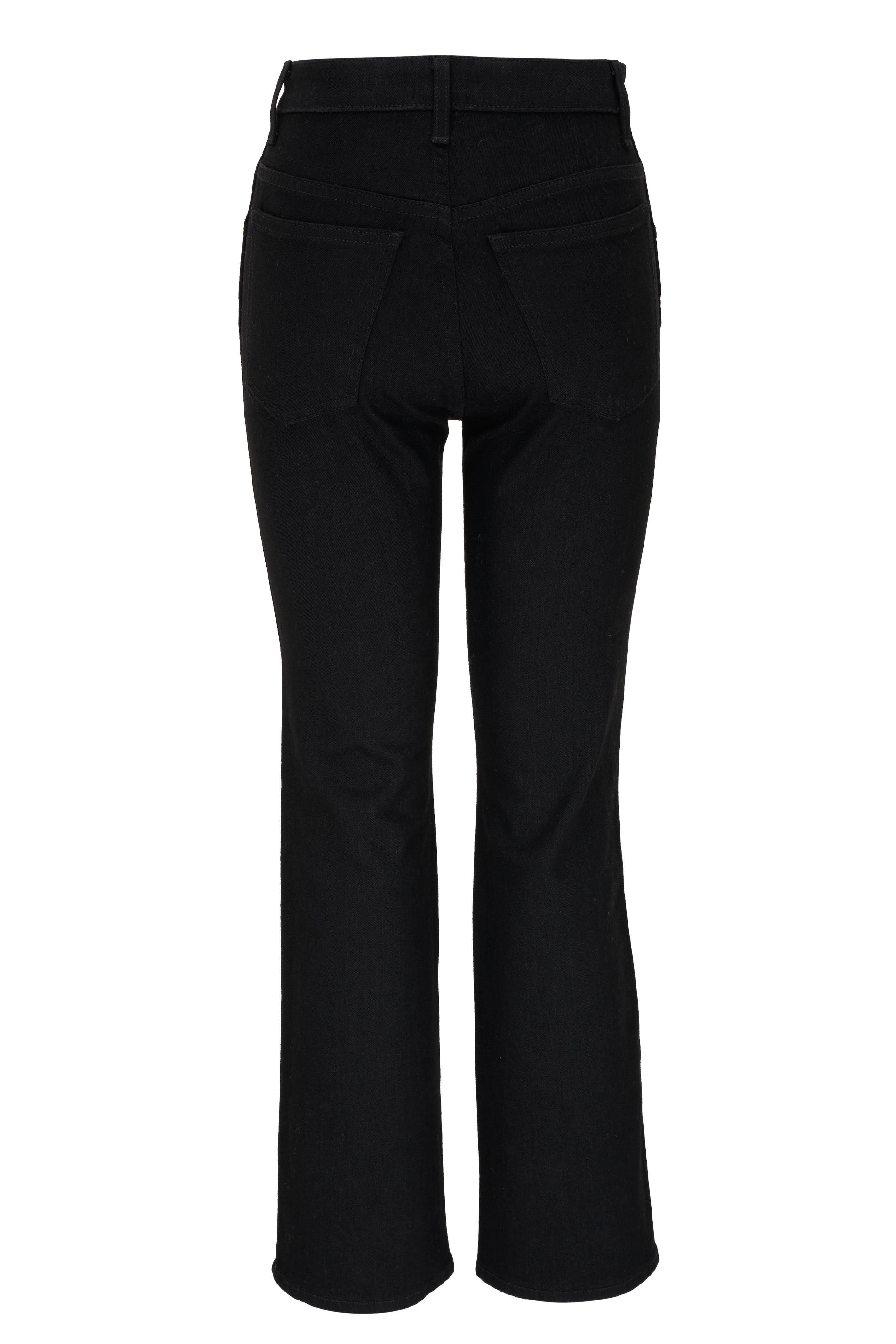 Khaite ルフヒルサンタル F3076920L920 200 Khaite - Vivian Black Crop Bootcut Jean | Mitchell Stores