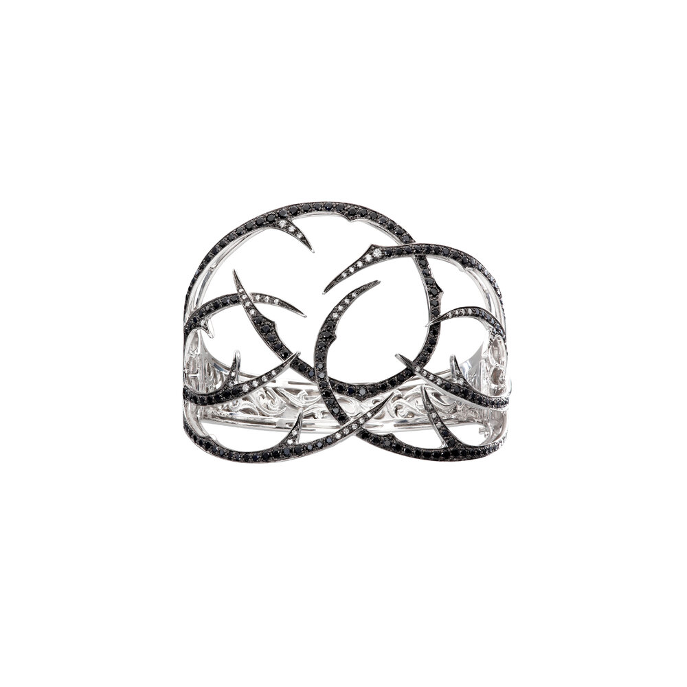 Stephen Webster - 18K White Gold Black Diamond Thorn Cuff