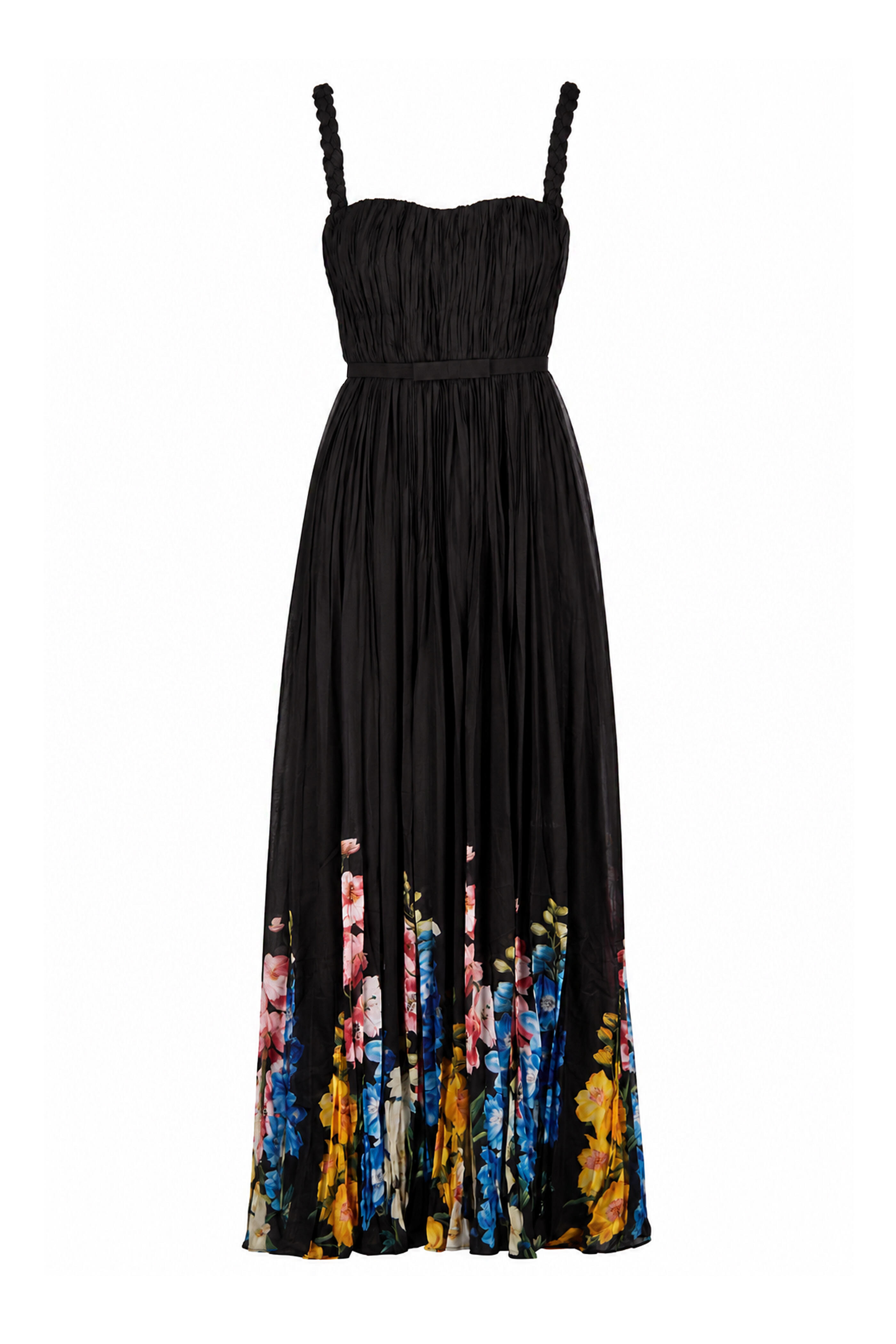 Leo Lin - Angelina Snapdragon Ruffled Floor Length Dress - view 1