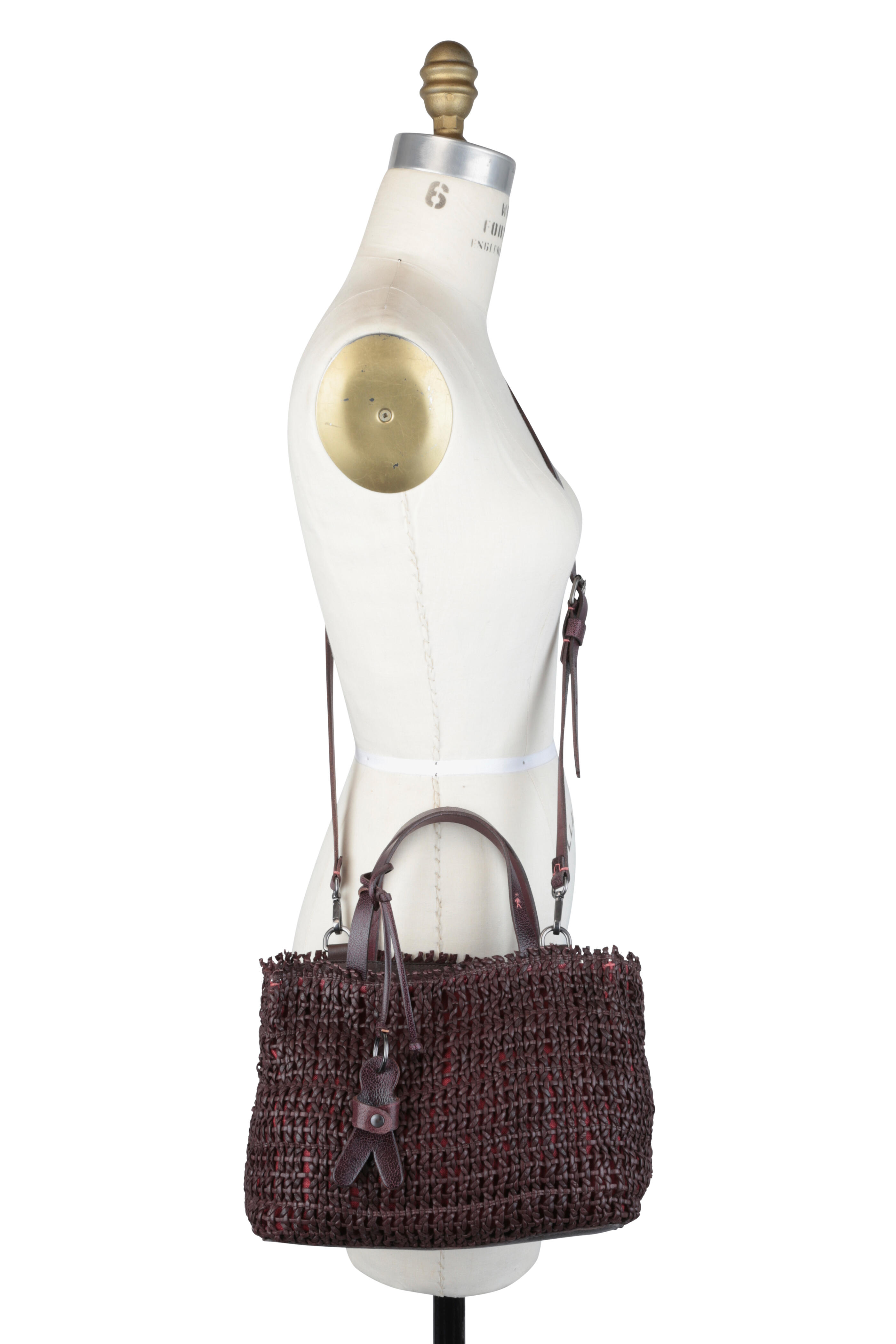 Henry Beguelin - Melodi Brown Woven Leather Small Tote