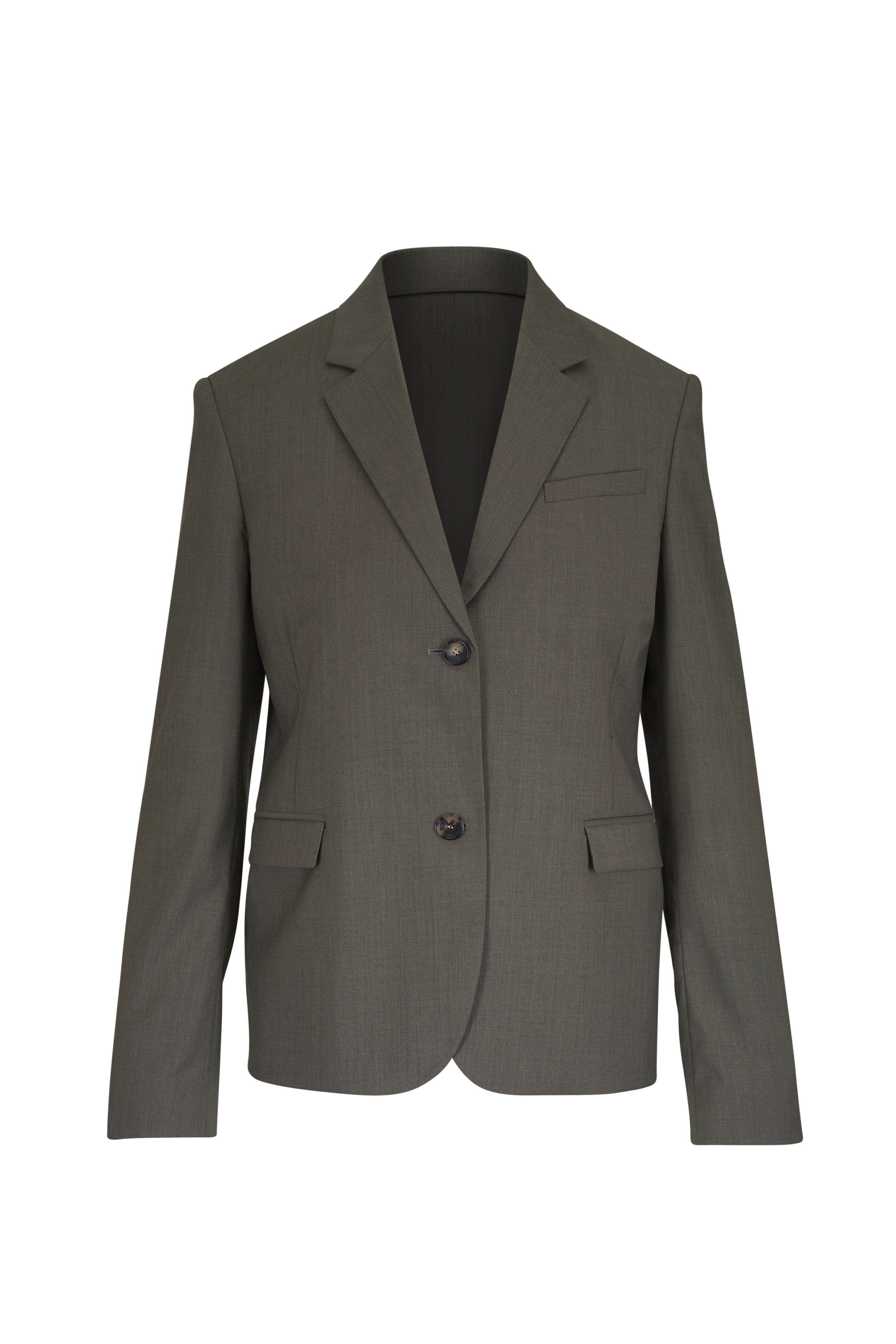 Loewe - Khaki Green Tailored Wool Jacket | Mitchell Stores