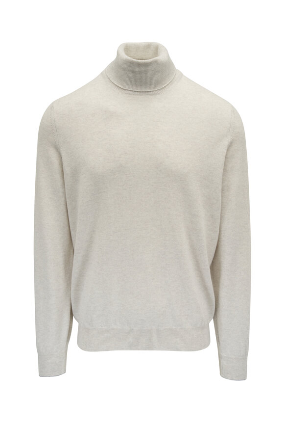 Brunello Cucinelli Cream Cashmere Turtleneck