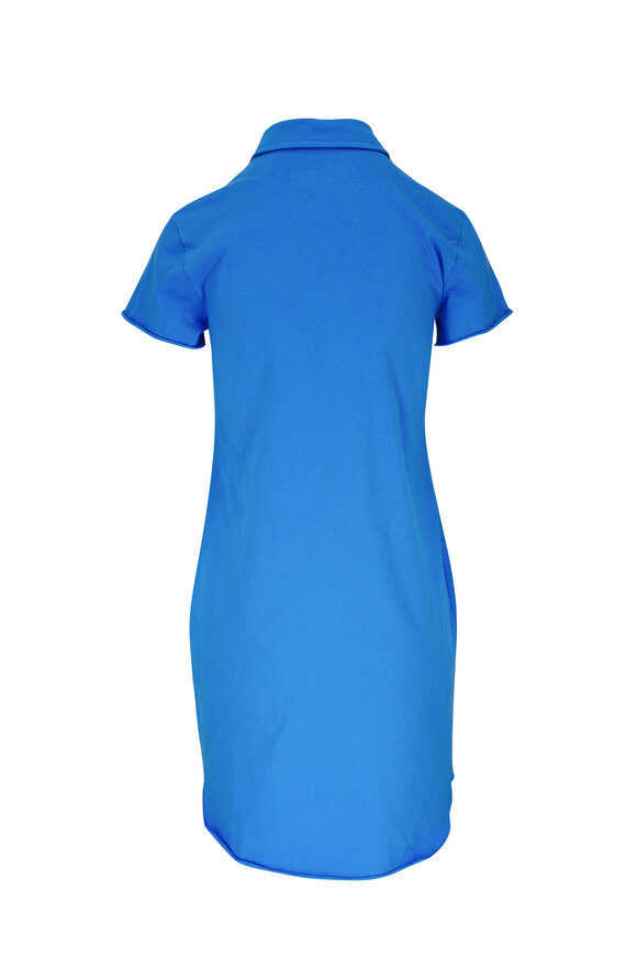 Frank & Eileen - Lauren Wave Blue Jersey Polo Dress 