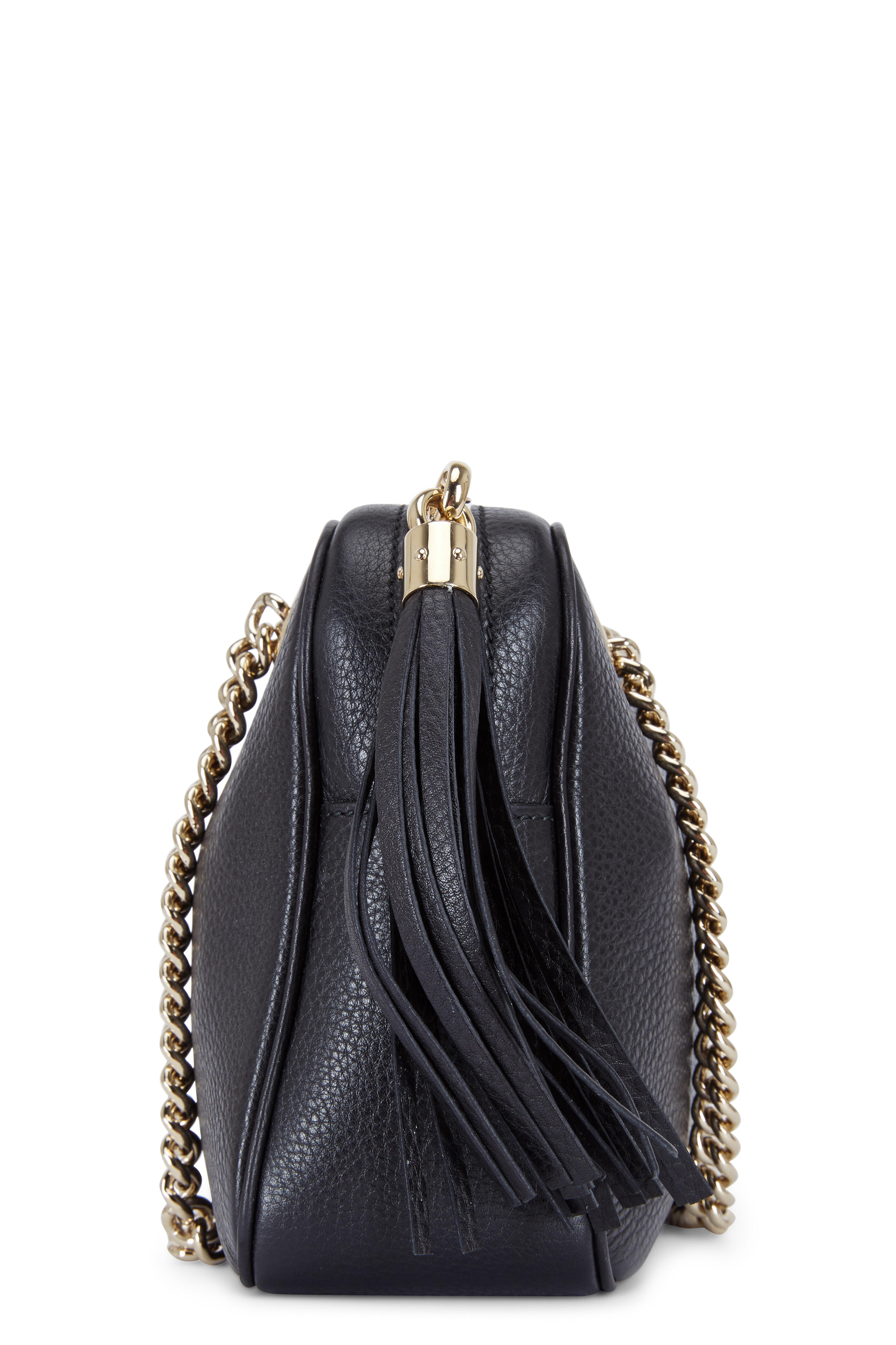 Gucci - Soho Black Leather Small Chain Strap