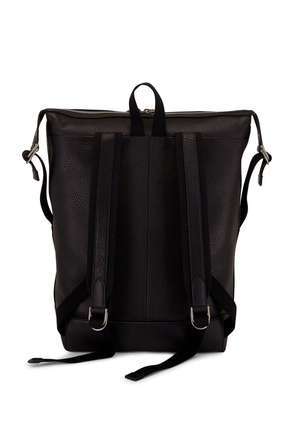 Shinola - Canfield Black Grained Leather Backpack 