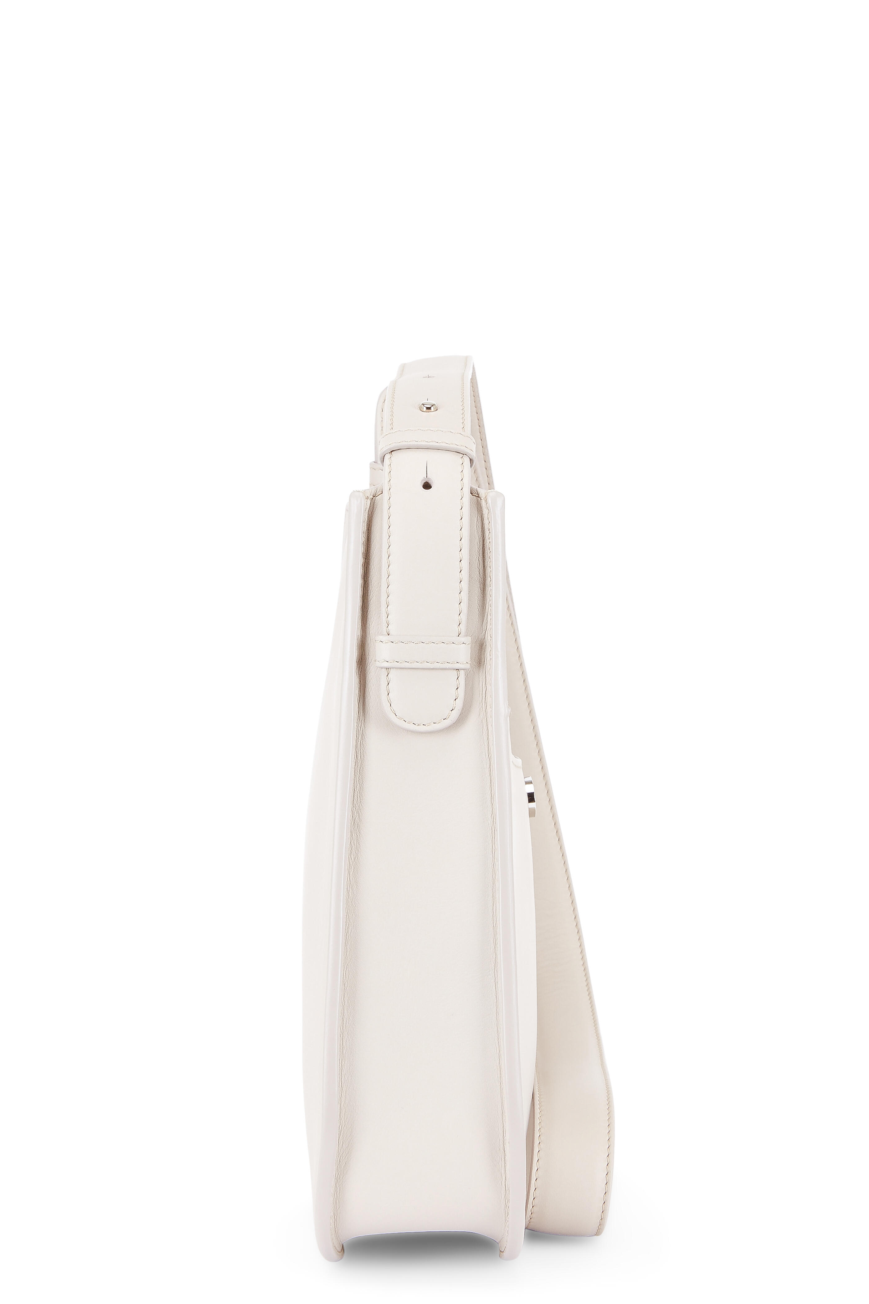 Loro Piana - Fleur Media Pearl Grey Leather Medium Crossbody - view 3