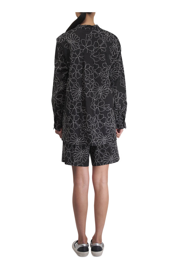 Bogner - Chelsy Black Floral Embroidered Blouse