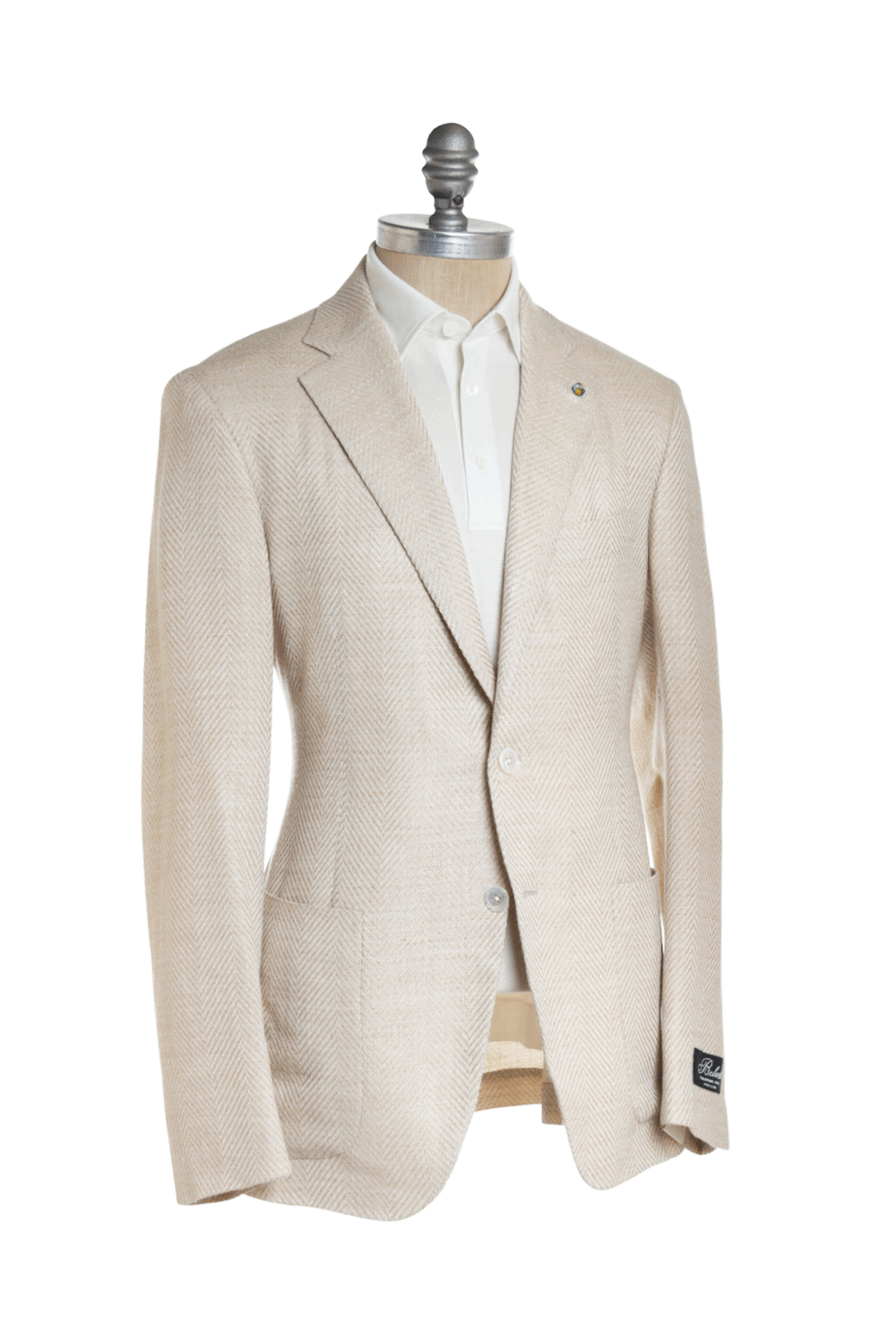 Belvest - Camel and Ivory Chevron Sportcoat