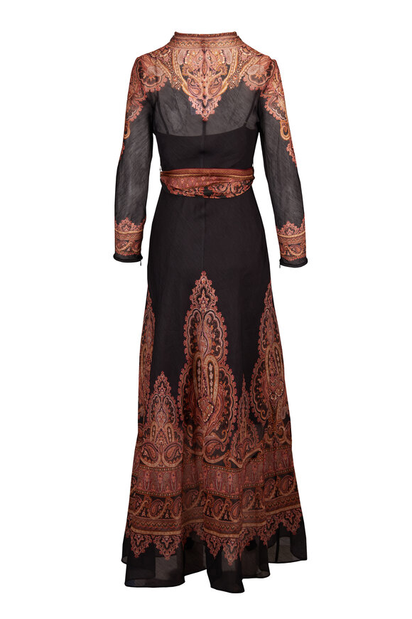 Zimmermann Ascent Rose Paisley Sheath Maxi Dress - view 2