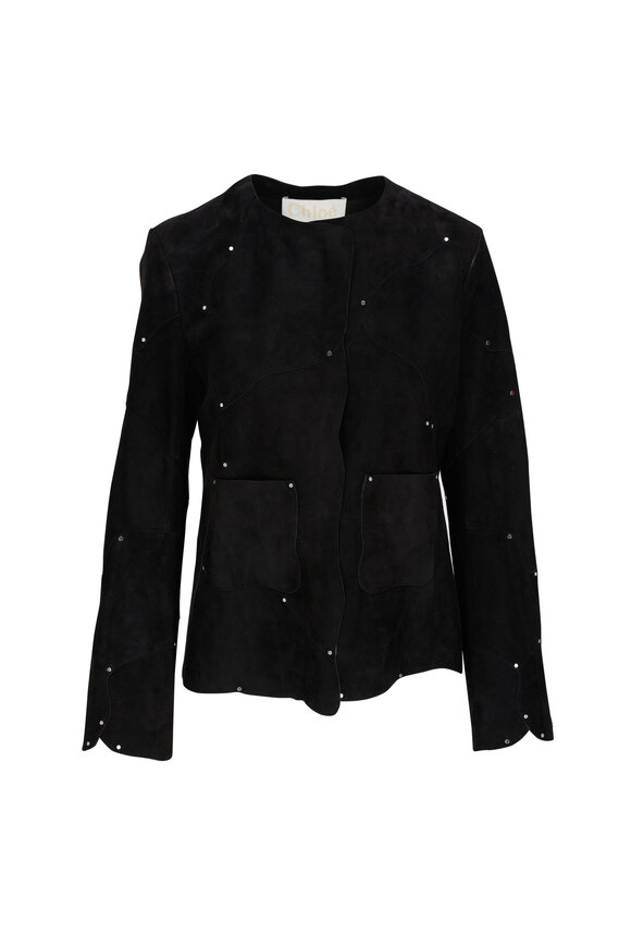 Chloé - Black Suede Patchwork Jacket 