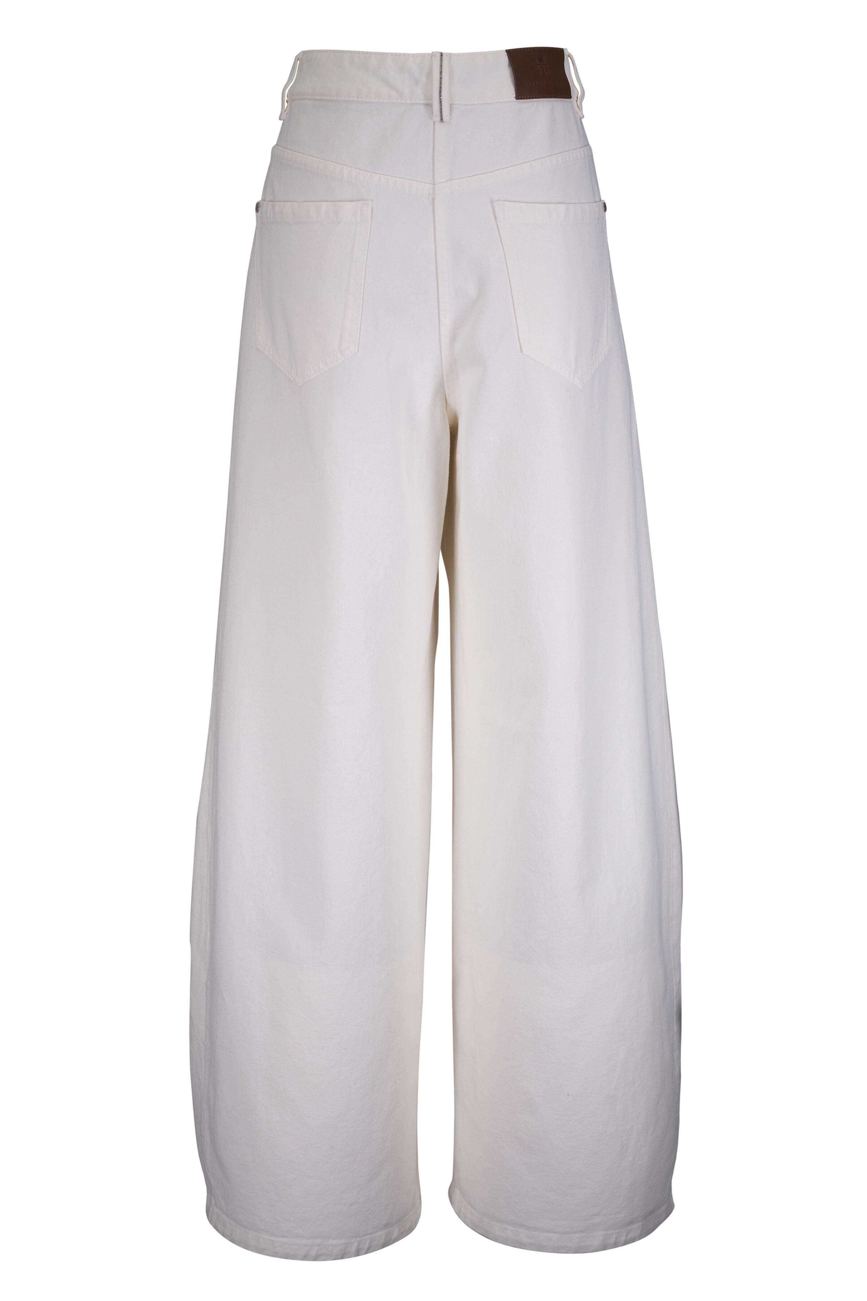 Brunello Cucinelli - Off White Wide Leg Barrel Jean