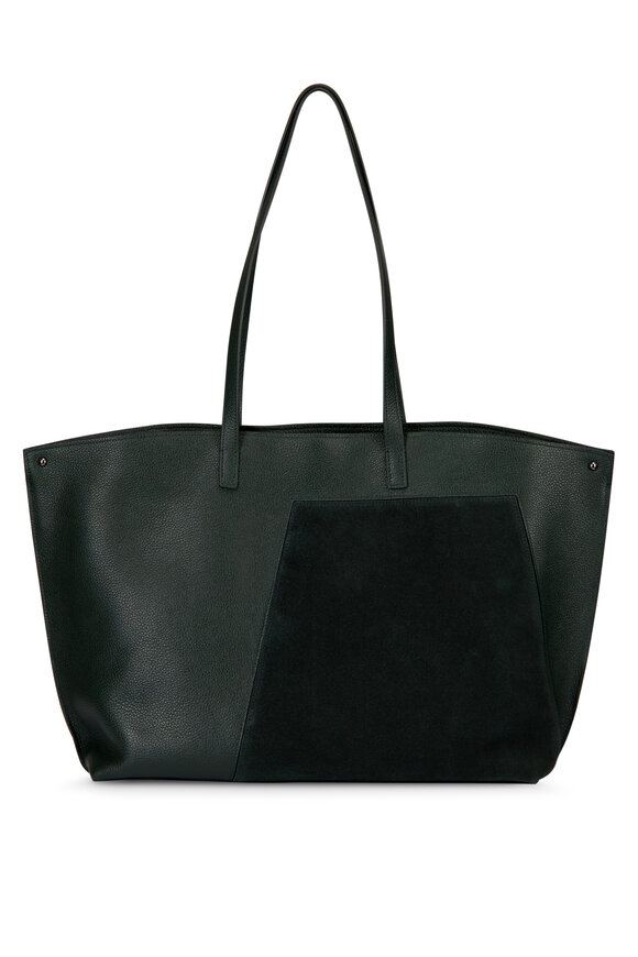 Akris Medium AI Gallus Green Leather Shoulder Tote - view 4
