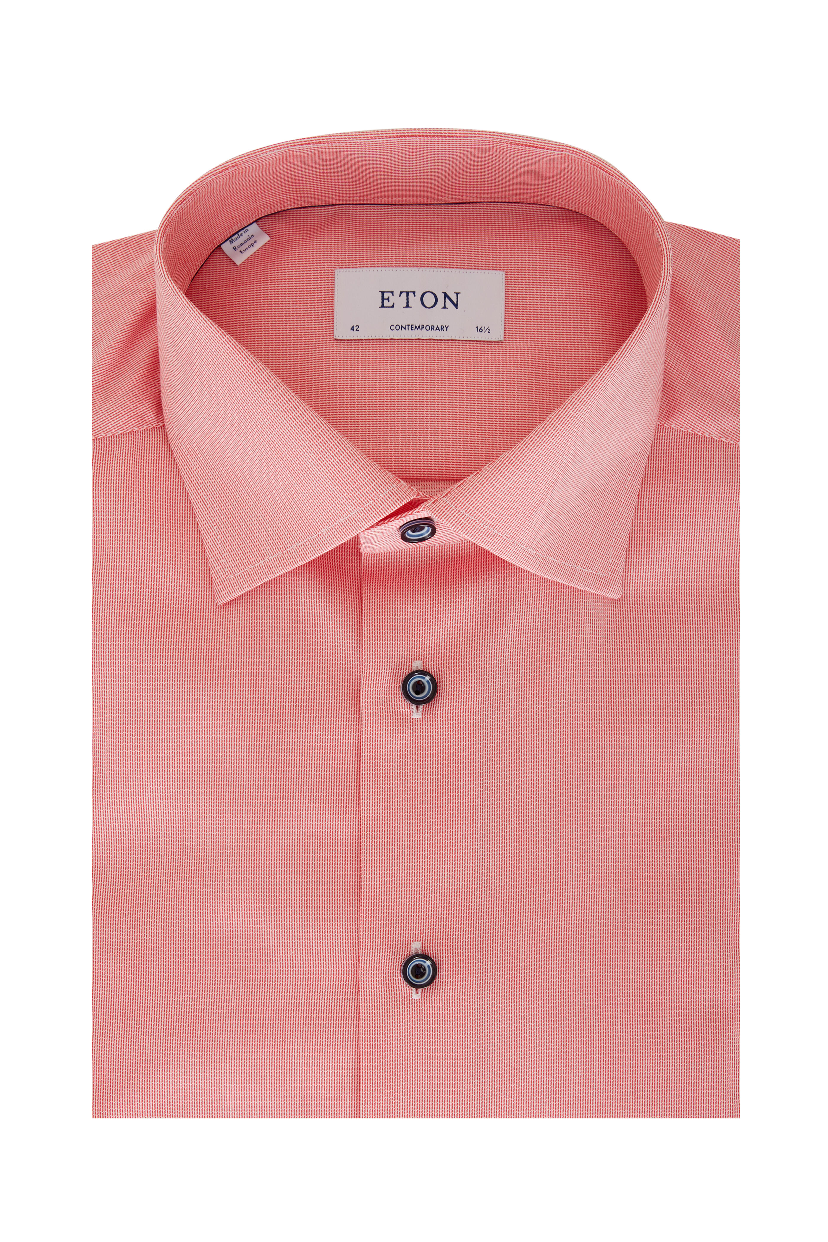 Eton - Red Check Contemporary Fit Sport Shirt