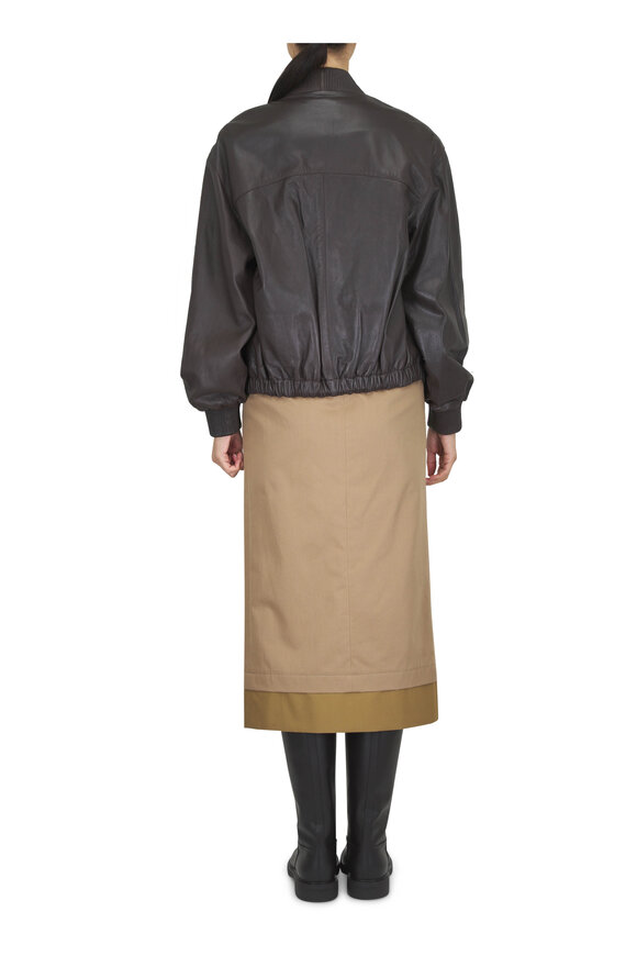 TWP A Trip To The Met Khaki Cotton Midi Skirt - view 4