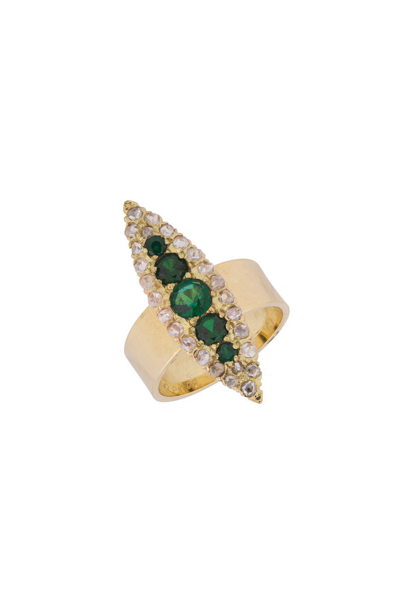 Renee Lewis 18k Yellow Gold Sapphire Marquise Ring