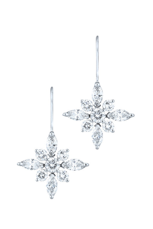 Kwiat - Star White Gold & Platinum Diamond Earrings