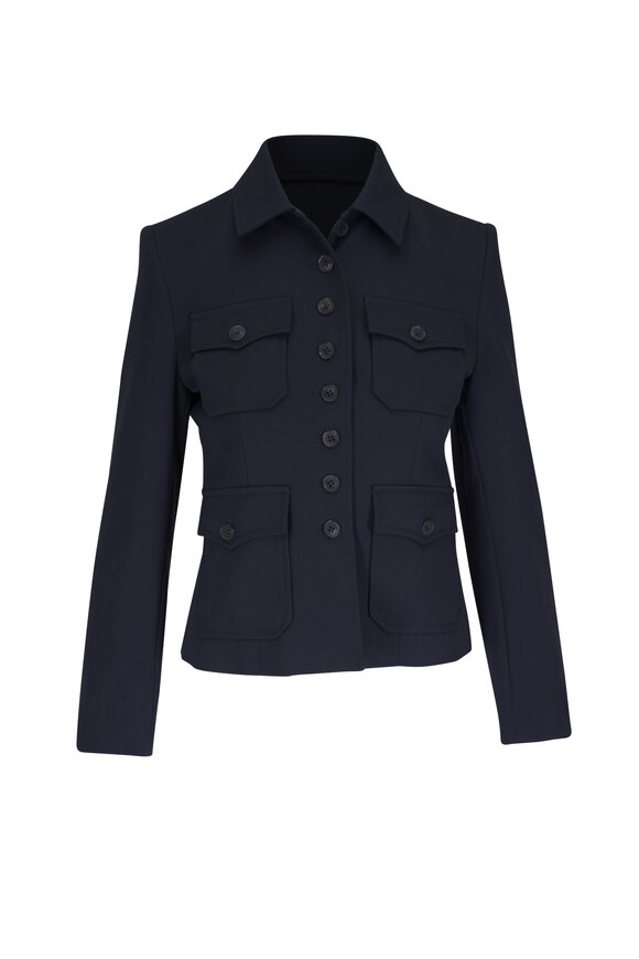 Nili Lotan Jamison Midnight Wool Jacket