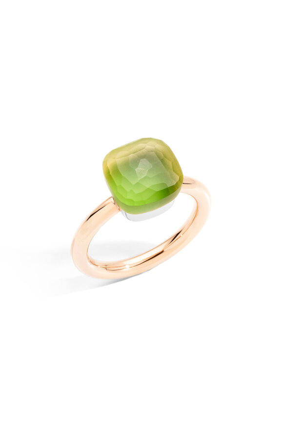 Pomellato Nudo Classic Lemon Quartz Gelé & Chrysoprase Ring