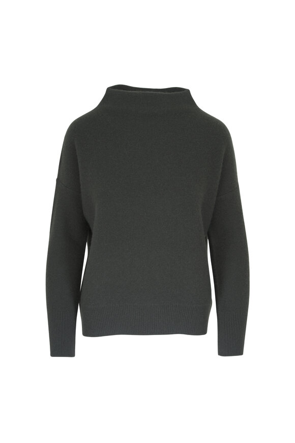 Vince Dark Moss Plush Cashmere Sweater - view 1