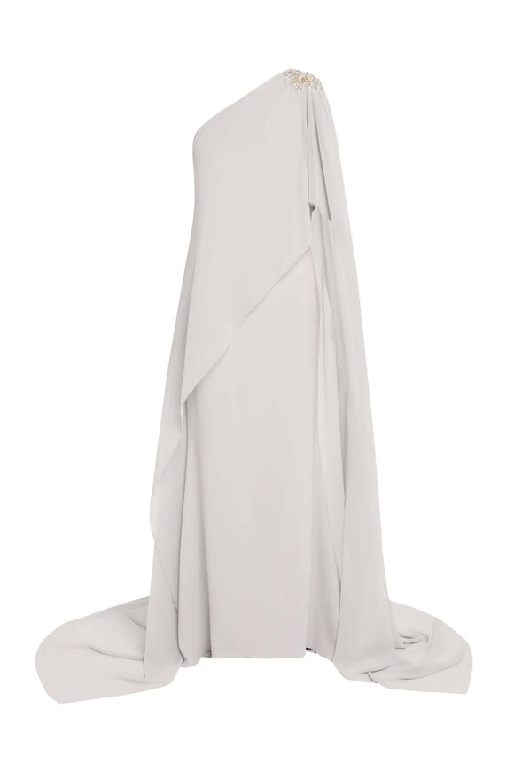 Prabal Gurung Gray Single Shoulder Gown