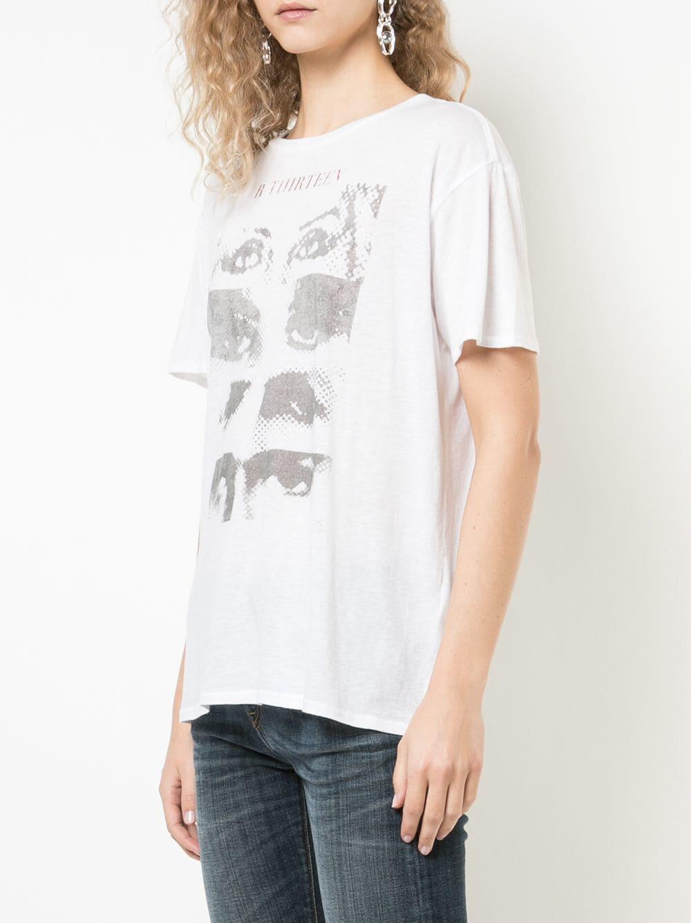 R13 White Logo Eyes Boy T Shirt Mitchell Stores