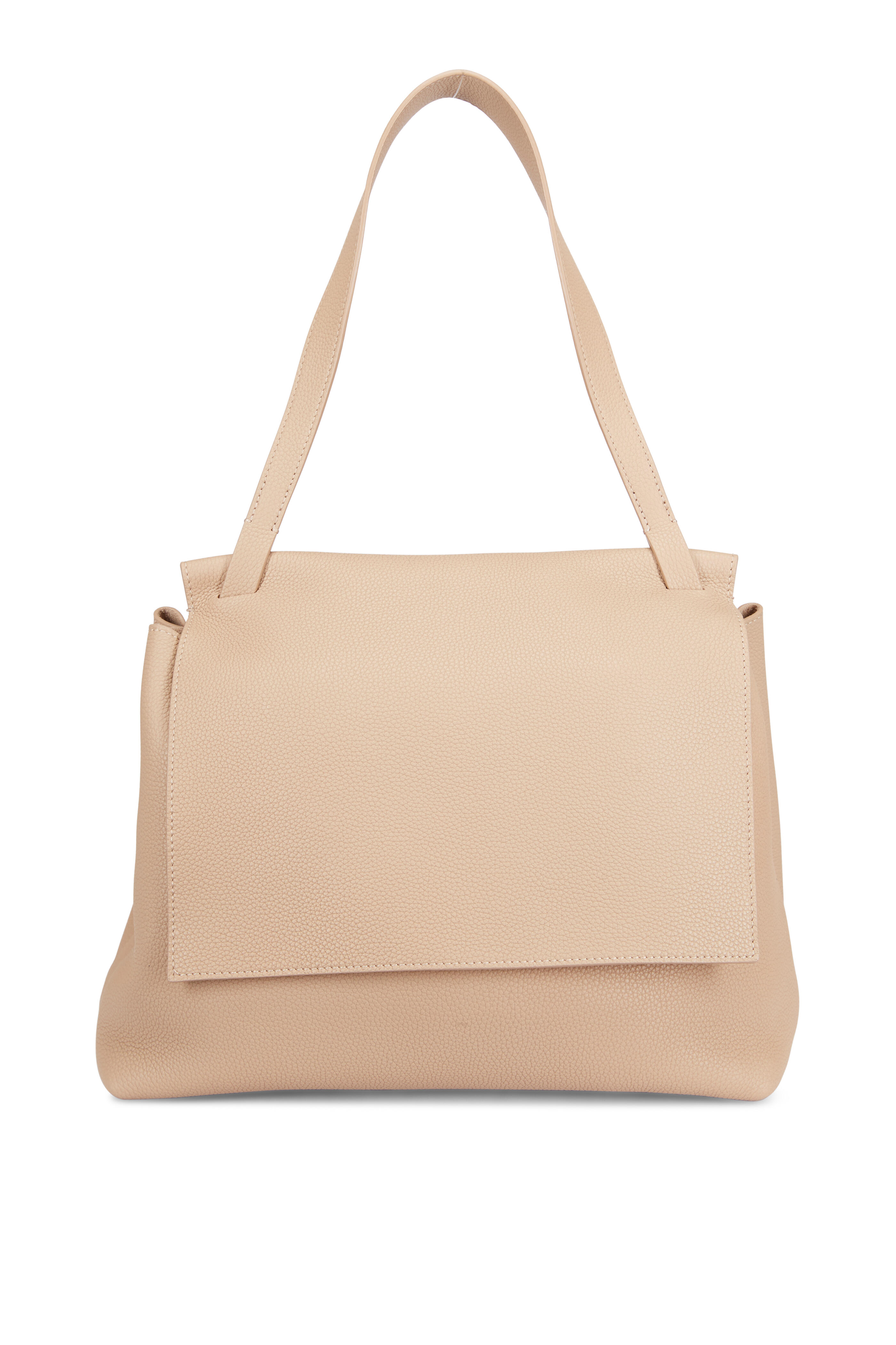 The Row Sidekick Light Camel Grained Leather Crossbody Bag