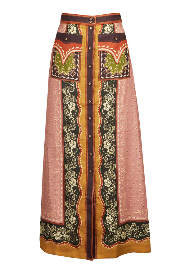 Alémais Darcey Paisley Midi Skirt - view 1
