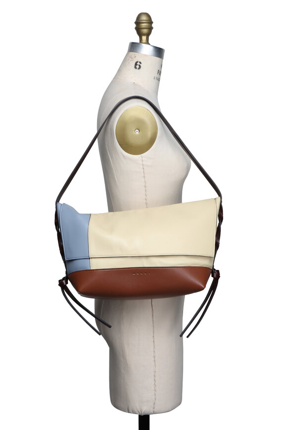 Marni Tricolor Pod Baguette Leather Top Handle Bag - view 5